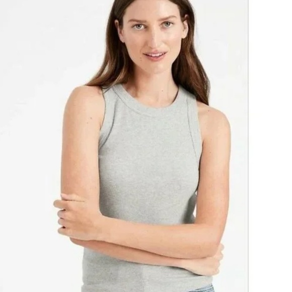 Banana Republic Tops - Banana Republic Gray Women's Cotton Rayon Tank Top Large.